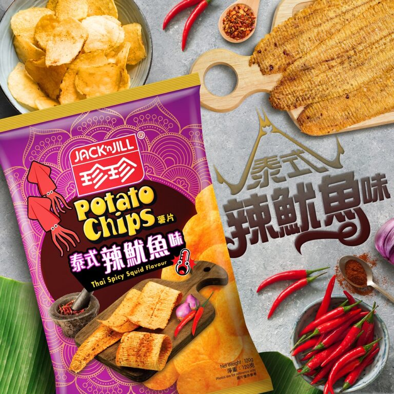 Thai Spicy Squid Flavour Potato Chips (Sold Out) Jack ’n Jill